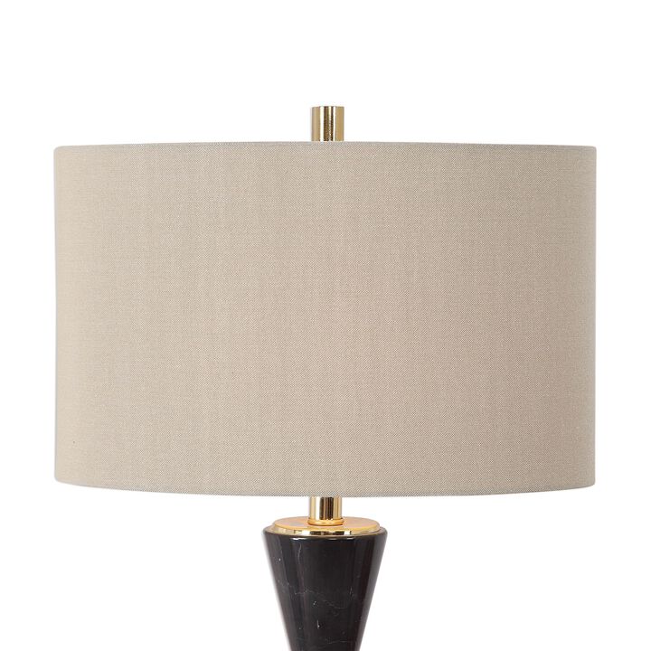 Uttermost Alastair Black Marble Table Lamp